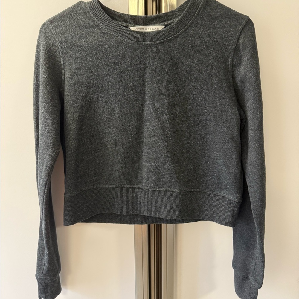 VS Gray Cropped Sweatshirt